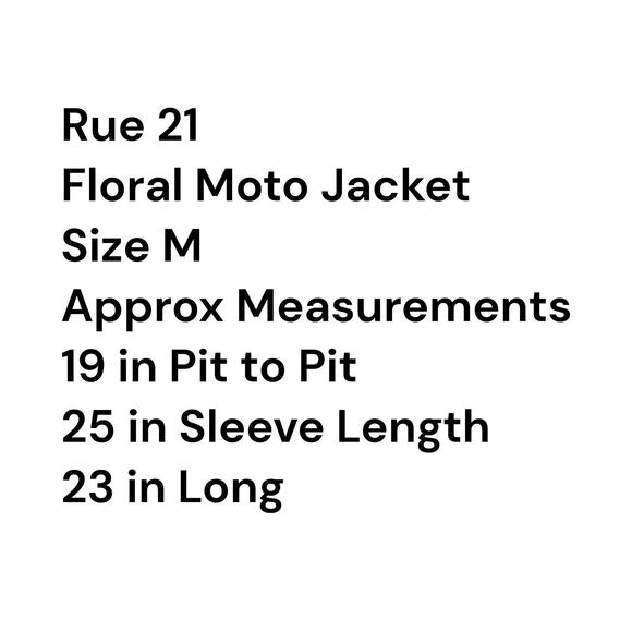 Rue 21 Black Floral Bomber Jacket Mock Neck Sleeve Stripes Size M Full Zip - Picture 6 of 9